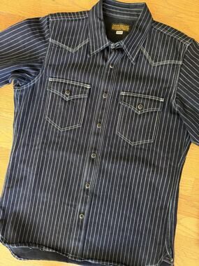 IRON HEART IHSH-62 12oz Wabash Western Shirt Indigo Medium Made in Japan